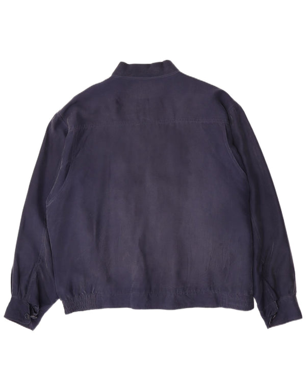 Leader Bomber Jacket UK 42 XL Navy Blue Silke