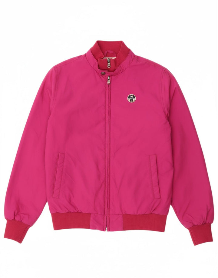 NORTH SAILS Womens Bomber Jacket UK 14 Medium Pink Polyamide