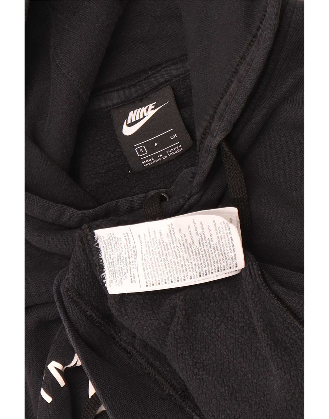 Nike grafisk hættetrøje til mænd, lille sort bomuld