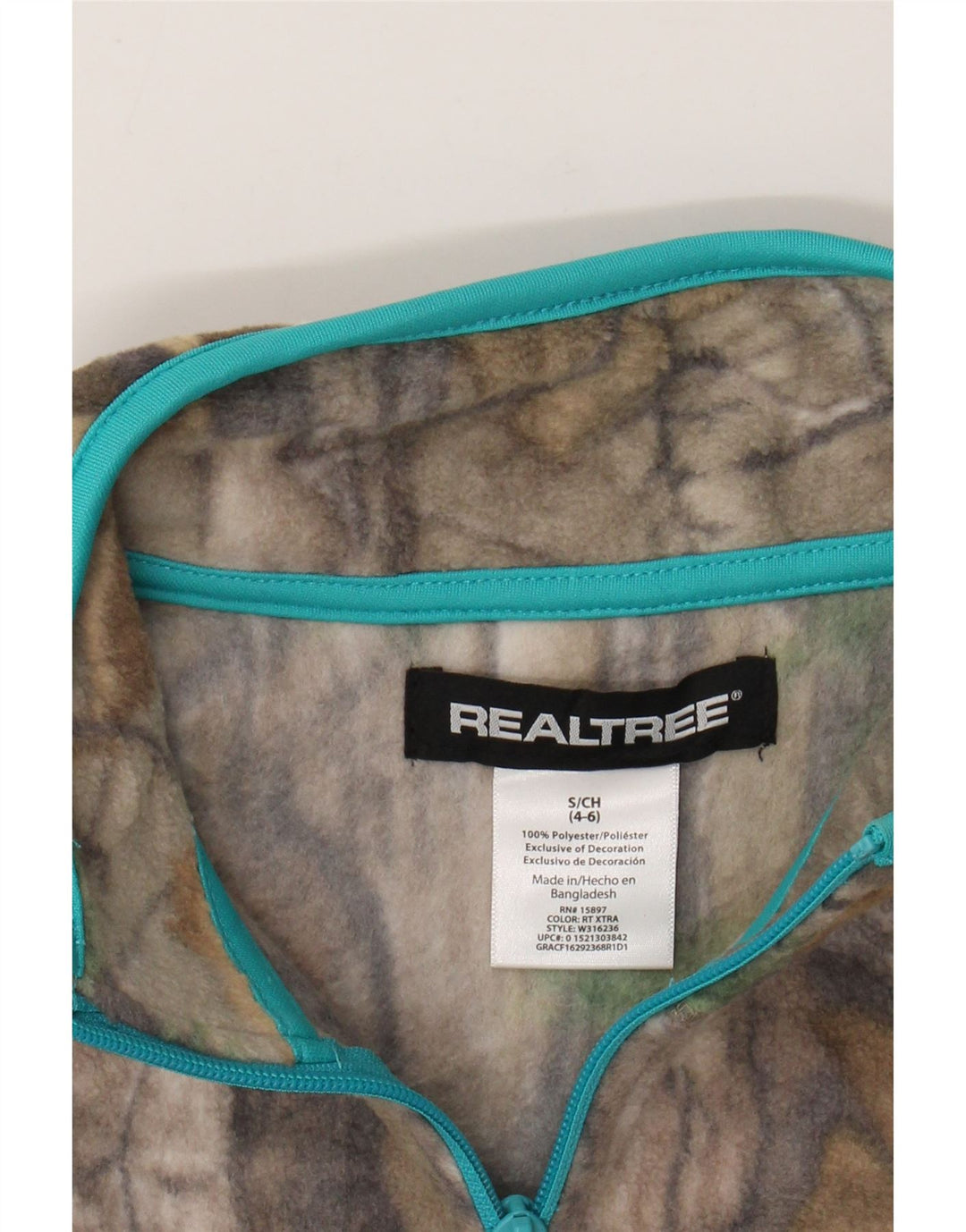REALTREE Fleecejakke til kvinder US 4/6 Small Brown Colourblock