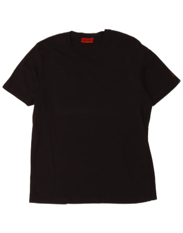 Hugo Boss Herre T-Shirt Top XL Sort Bomuld