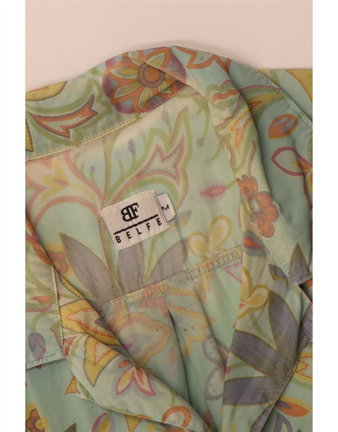 Belfe Herre kortærmet skjorte Medium Green Floral