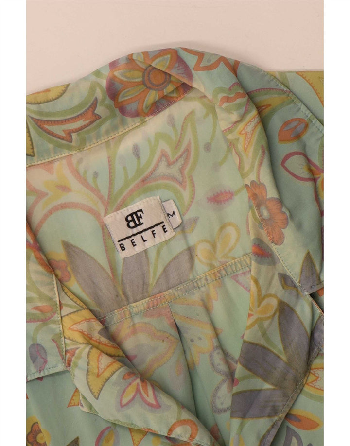 Belfe Herre kortærmet skjorte Medium Green Floral