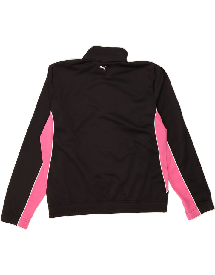 PUMA Womens Tracksuit Top Jacket UK 16 Large Black Colourblock Polyester Vintage Puma and Second-Hand Puma from Messina Hembry 