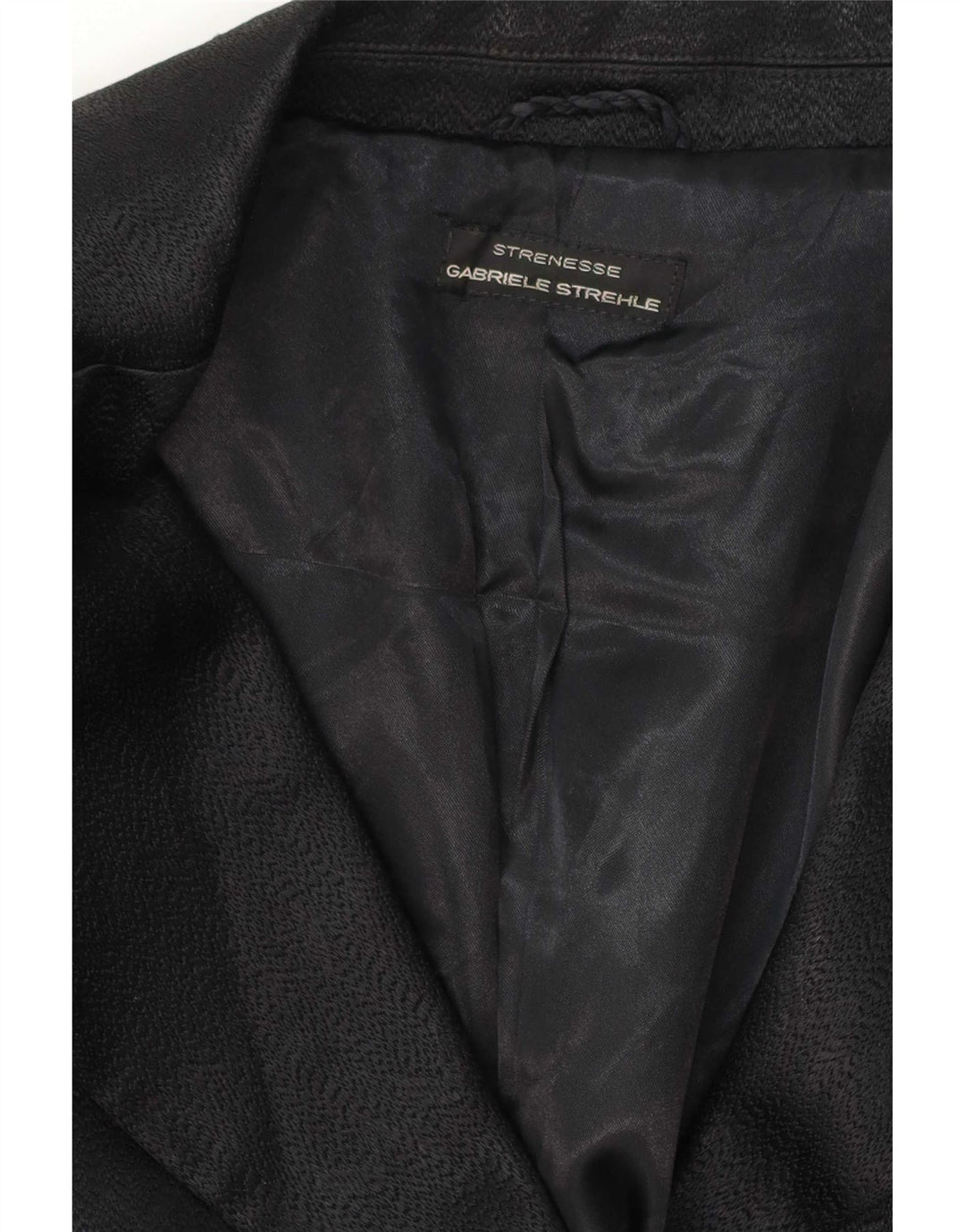 Strenesse Gabriele Strehle Dame Dobbeltradet Frakke UK 14 Medium Sort