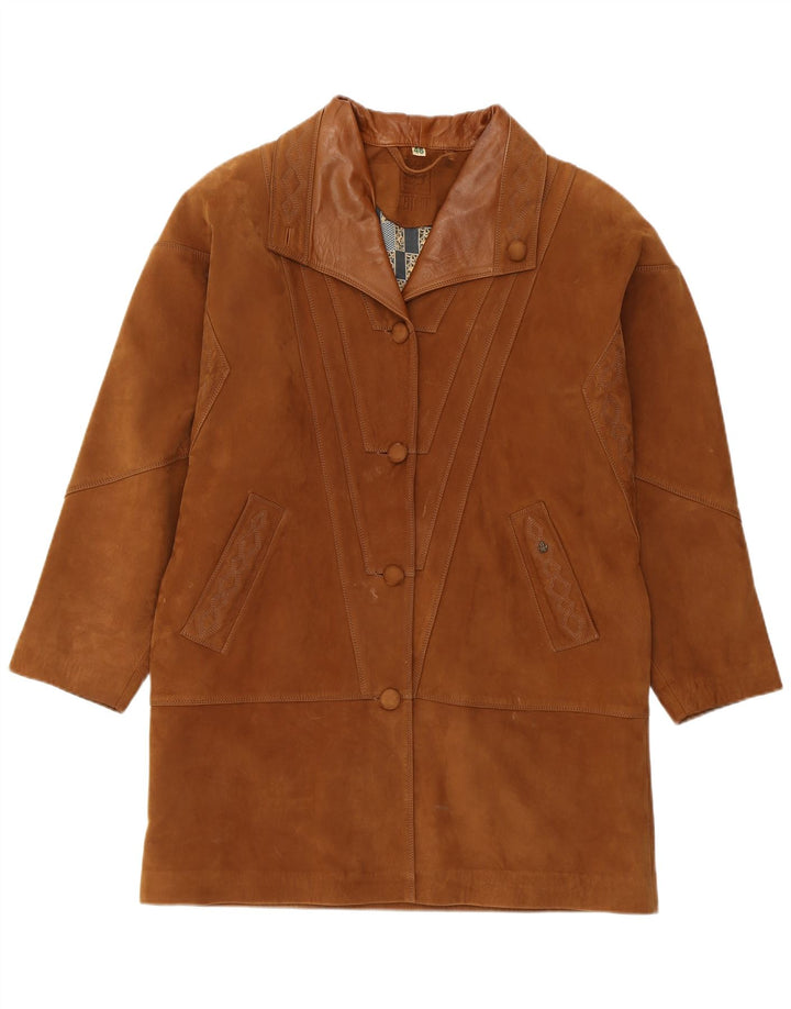 HEITORN ruskindsfrakke til kvinder EU 46 XL brunt læder