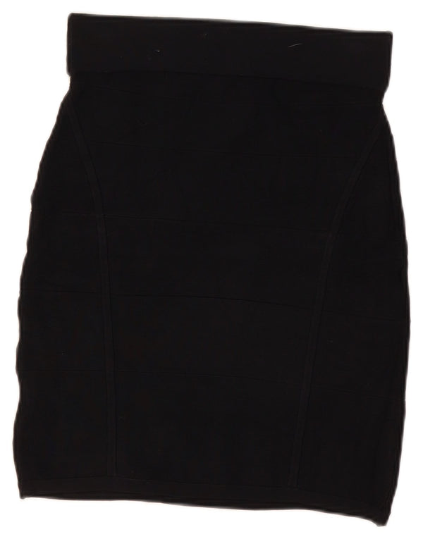 Oasis Womens Pencil Skirt UK 12 Medium W28 Black Viscose