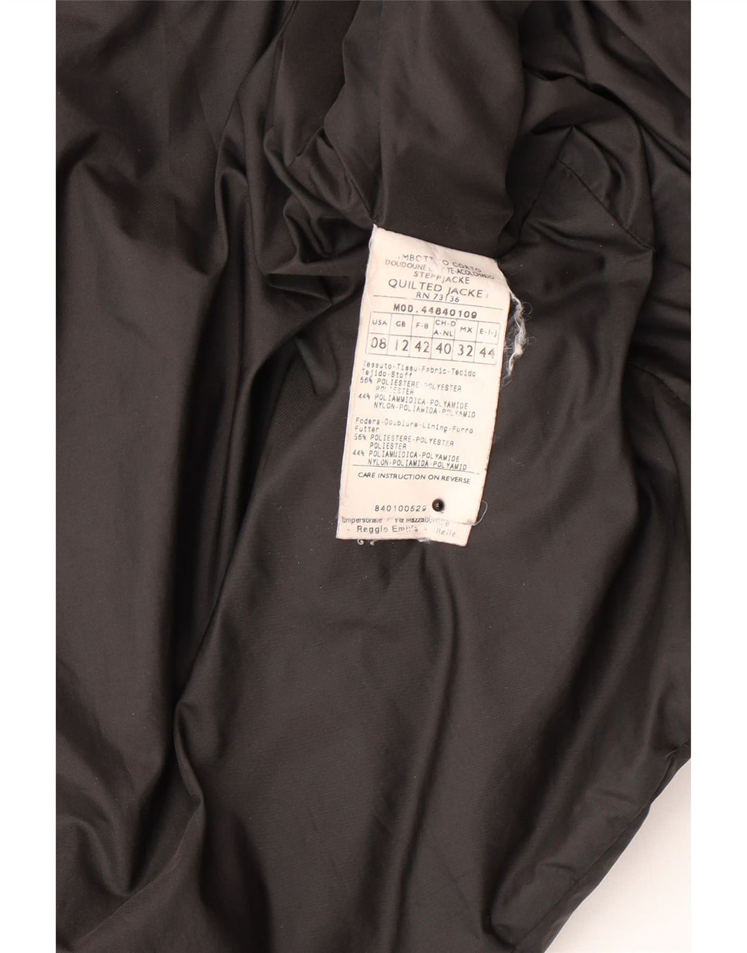 Max & Co. Kortærmet polstret jakke til kvinder UK 12 Medium Sort Polyester