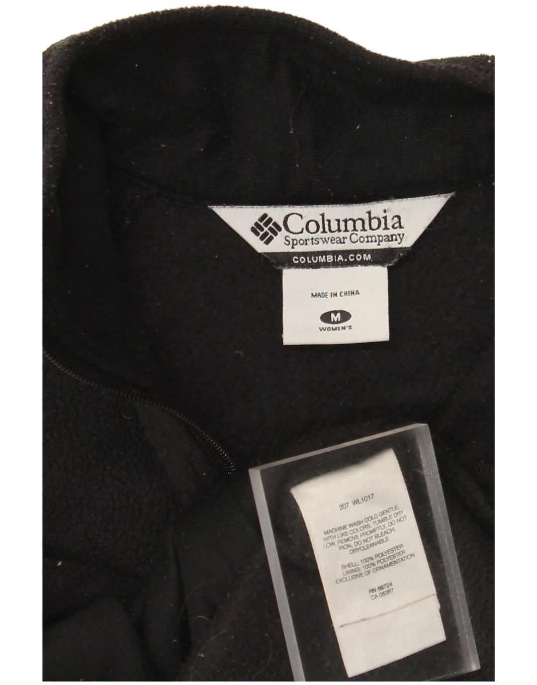 COLUMBIA Dame Fleece Gilet UK 14 Medium Sort Polyester