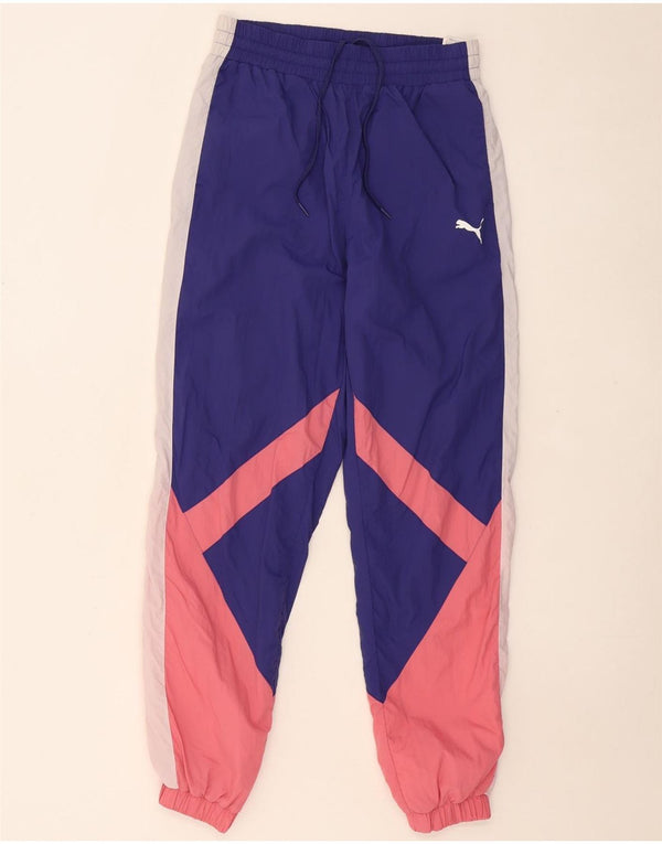 PUMA træningsdragt til kvinder Joggers UK 10 Small Purple Colourblock