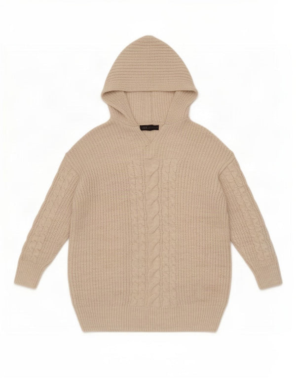 Marks & Spencer hættetrøje til kvinder UK 14 Medium Beige Akryl