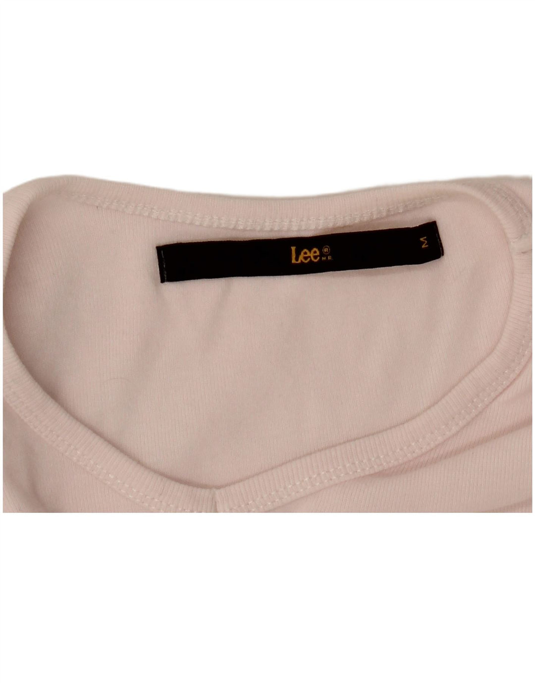 LEE Womens Crop T-Shirt Top UK 12 Medium Pink