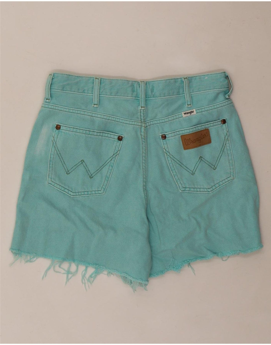 WRANGLER denimshorts til kvinder W28 Medium turkis bomuld