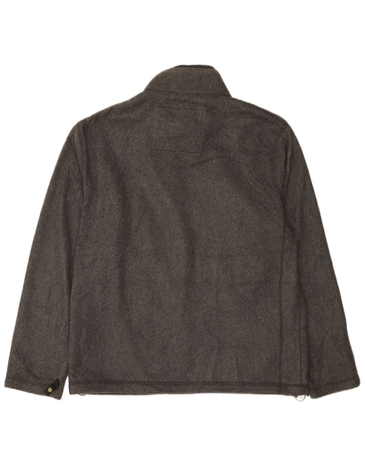 Marks & Spencer Fleecejakke til mænd UK 38 Medium Grå Polyamid