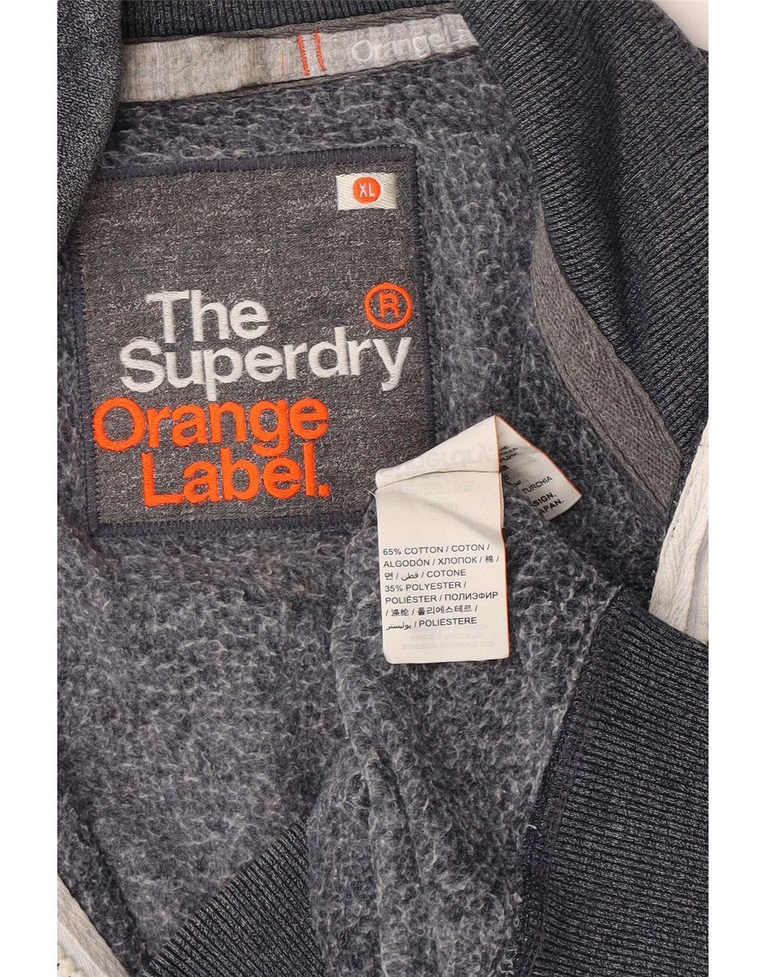 Superdry Træningsdragt til mænd Topjakke XL Marineblå Bomuld