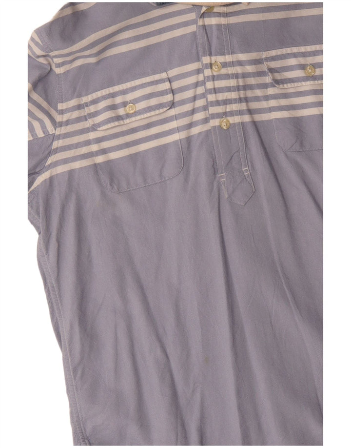 CHAPS Hættetrøje til mænd mellemblå stribet bomuld