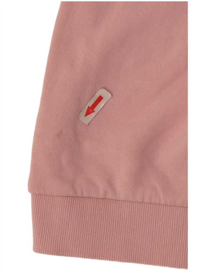 Fila Dame Grafisk Sweatshirt Jumper UK 14 Medium Pink Bomuld