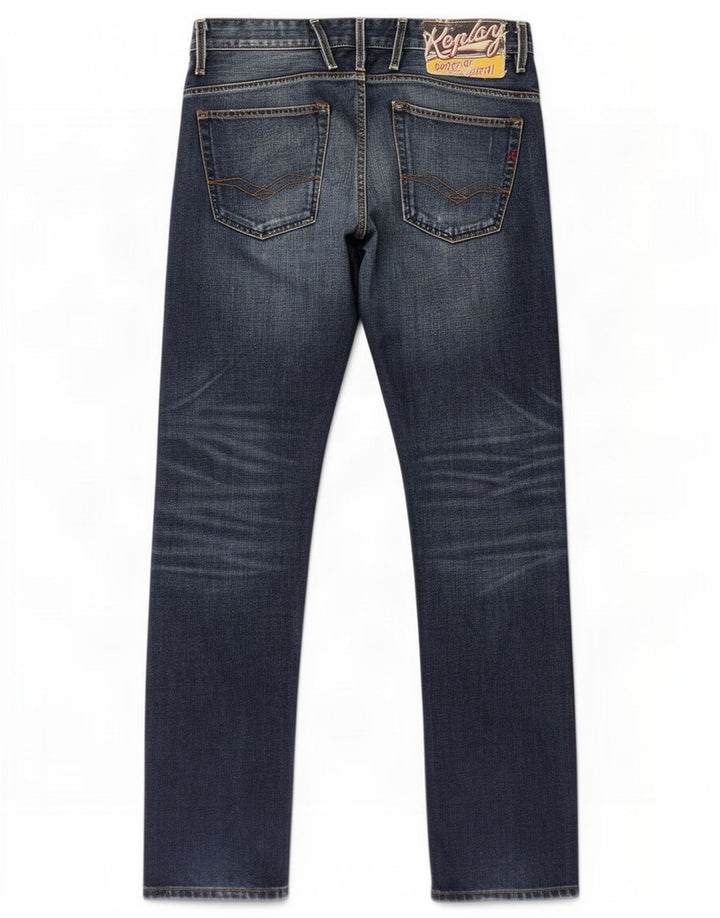 Replay Herre Jeto Slim Jeans W34 L34 Blå Bomuld