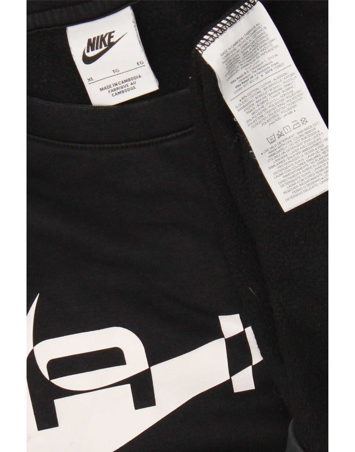 Nike grafisk sweatshirt til mænd XL sort stribet bomuld
