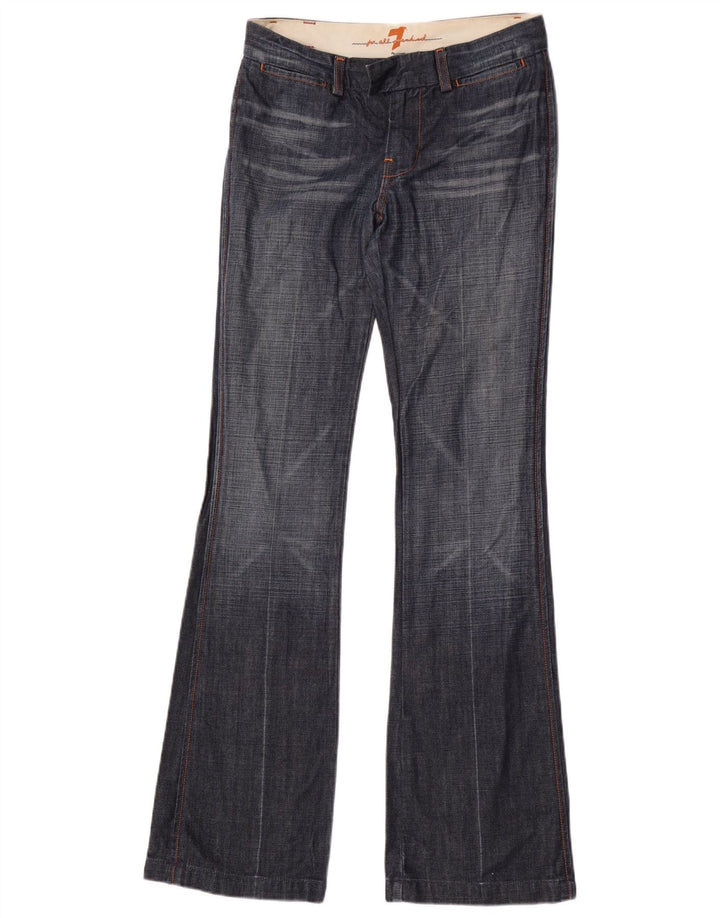 7 For All Mankind Kvinder Flared Jeans W27 L34 Marineblå Bomuld