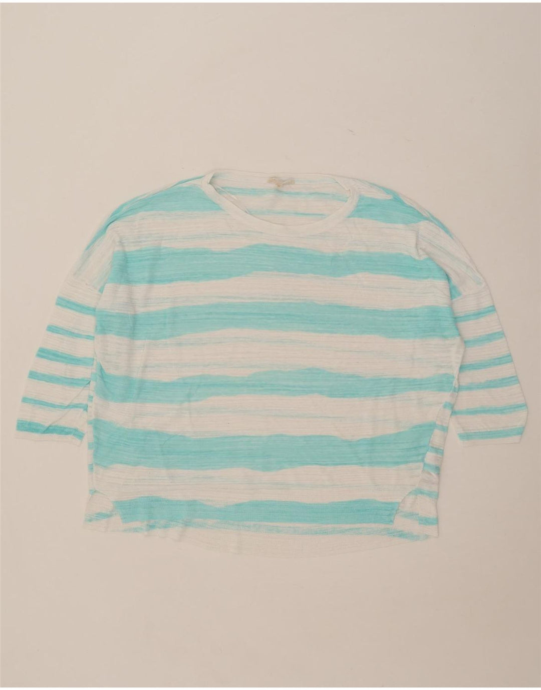 Phase Eight Womens Oversized Top 3/4 ærme UK 16 Stor hvid stribet