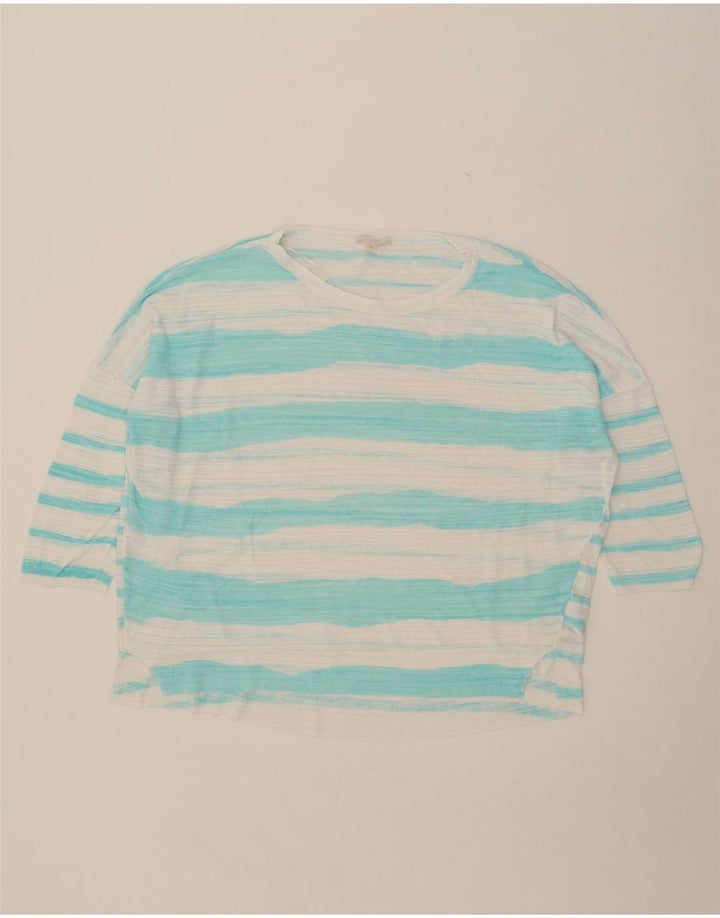 Phase Eight Womens Oversized Top 3/4 ærme UK 16 Stor hvid stribet