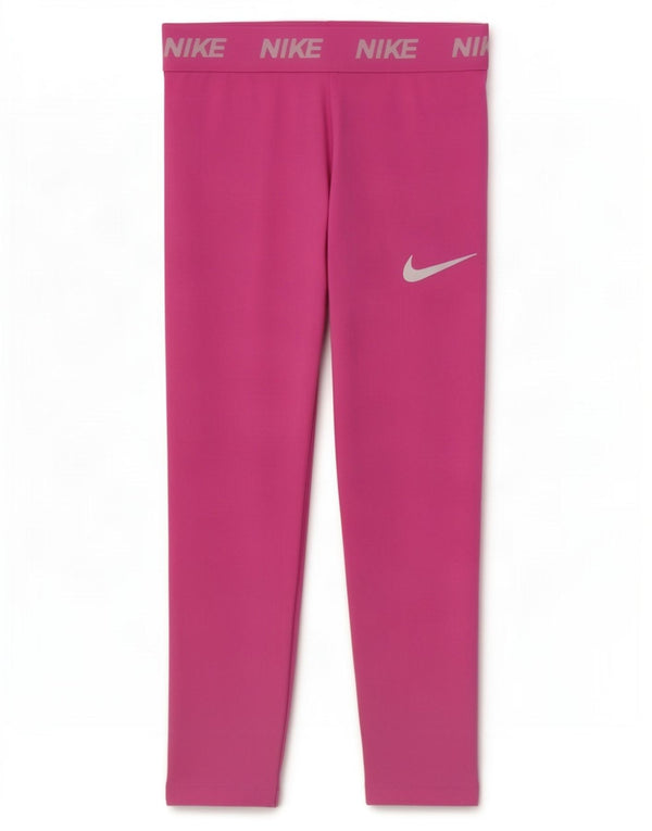 Nike Girls Dri Fit Grafiske Leggings 5-6 år Medium Pink Polyester