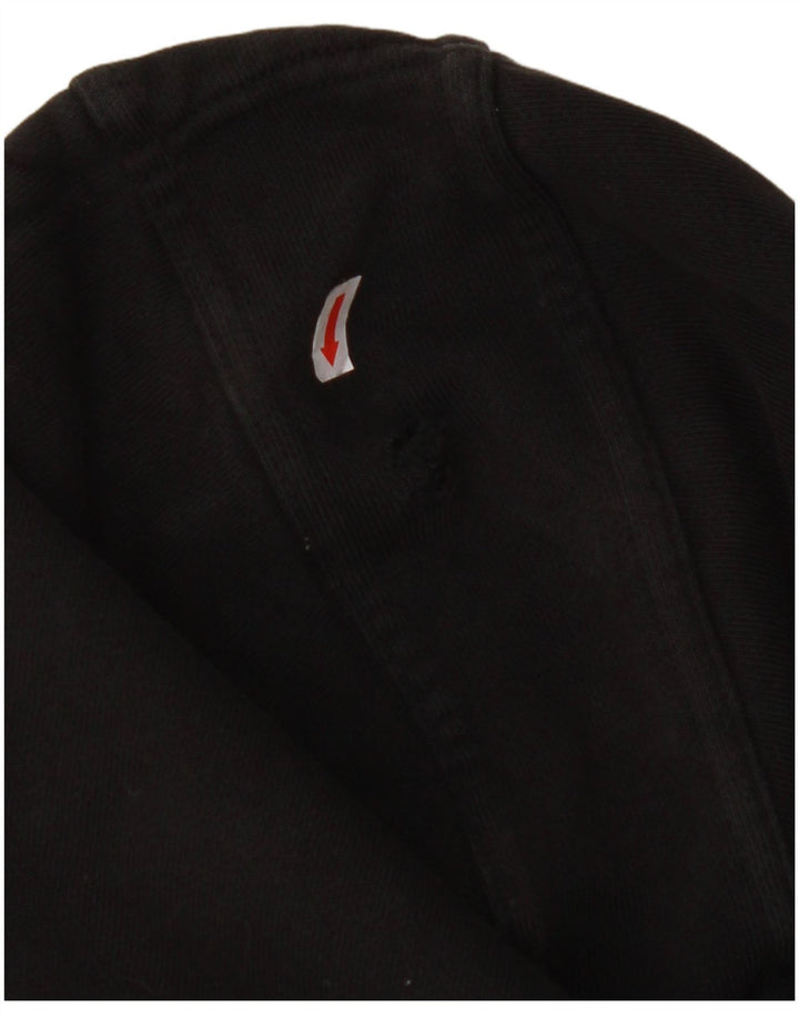 ADIDAS hættetrøjetrøje til kvinder i overstørrelse UK 16 Stor sort bomuld