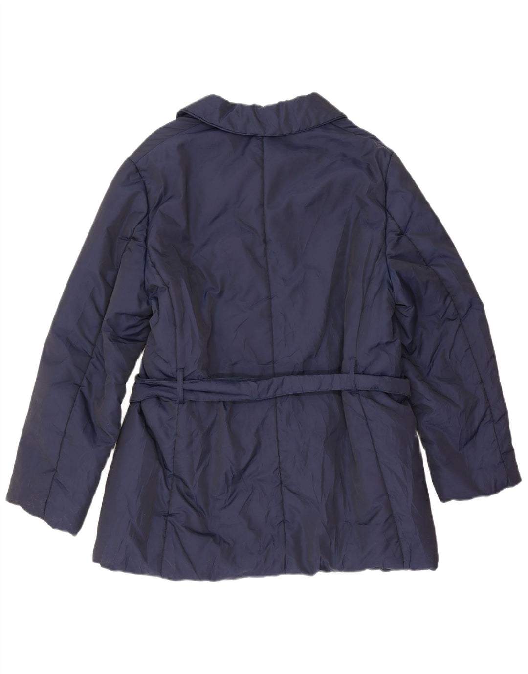Max & Co. Kort dobbeltradet trenchcoat til kvinder IT 46 Large Navy Blue