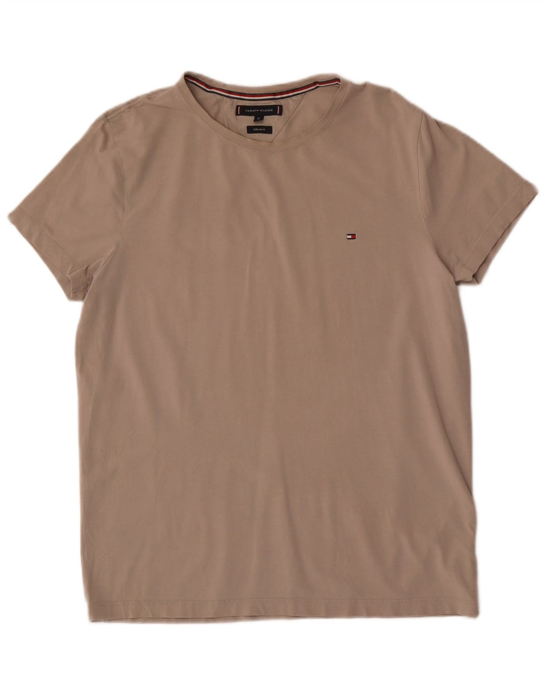 Tommy Hilfiger Herre Extra Slim T-Shirt Top XL Grå Bomuld