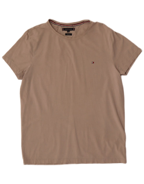 Tommy Hilfiger Herre Extra Slim T-Shirt Top XL Grå Bomuld