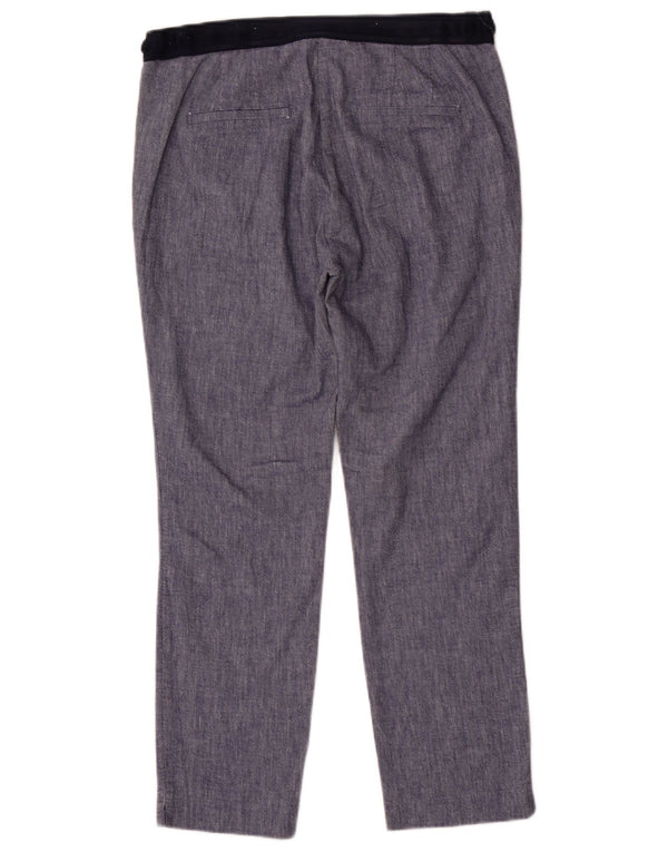 Zara Dame Slim Fit Chino Bukser Large W32 L27 Marineblå Bomuld