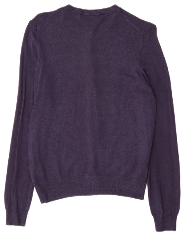 Marks & Spencer Dame Cardigan Sweater UK 12 Medium Navy Blue Viscose