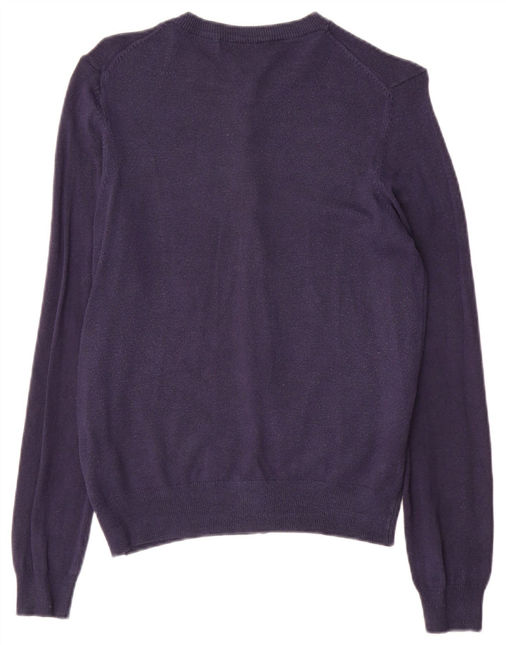 Marks & Spencer Dame Cardigan Sweater UK 12 Medium Navy Blue Viscose