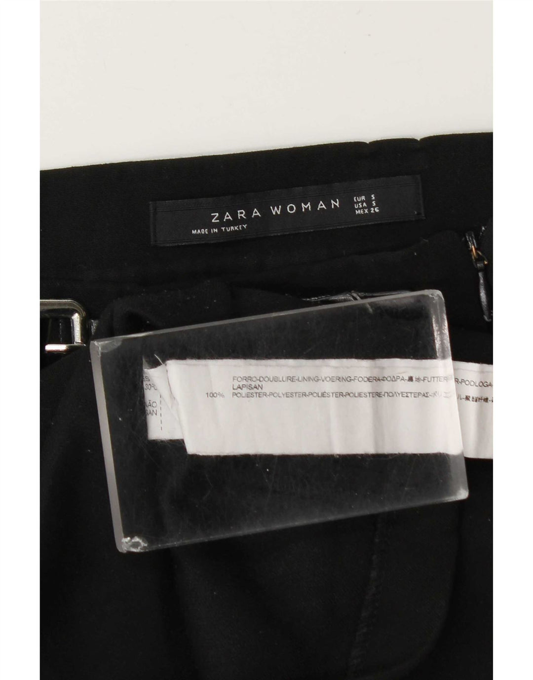 Zara Mini-nederdel til kvinder Small W27 Sort polyester