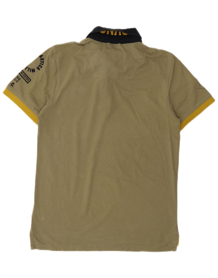 AERONAUTICA MILITARE Grafisk Slim Fit Poloshirt til mænd Medium Khaki Bomuld