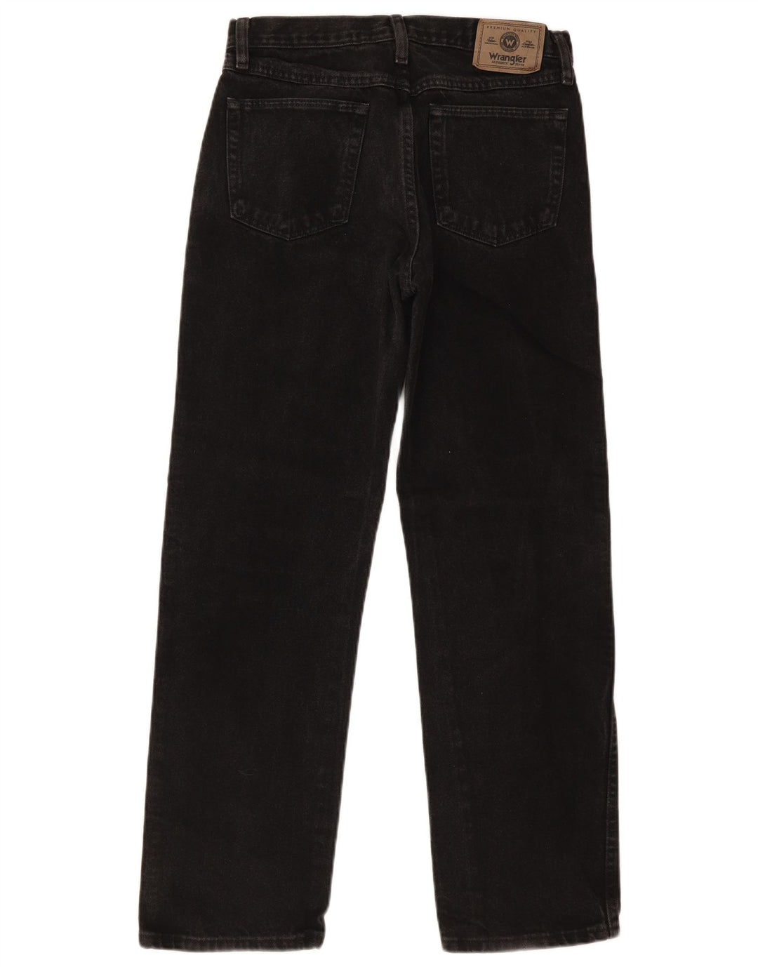 Wrangler Herre Regular Fit Straight Jeans W30 L30 Sort Bomuld