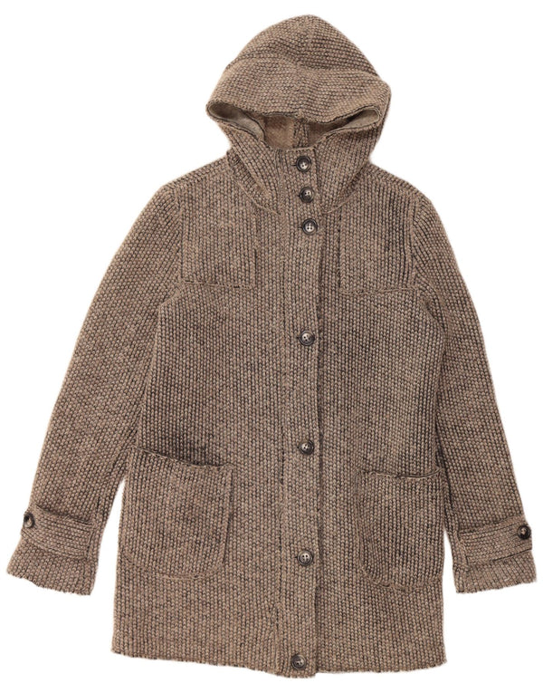 Gas Dame Longline Hooded Cardigan Sweater IT 46 Large Grå