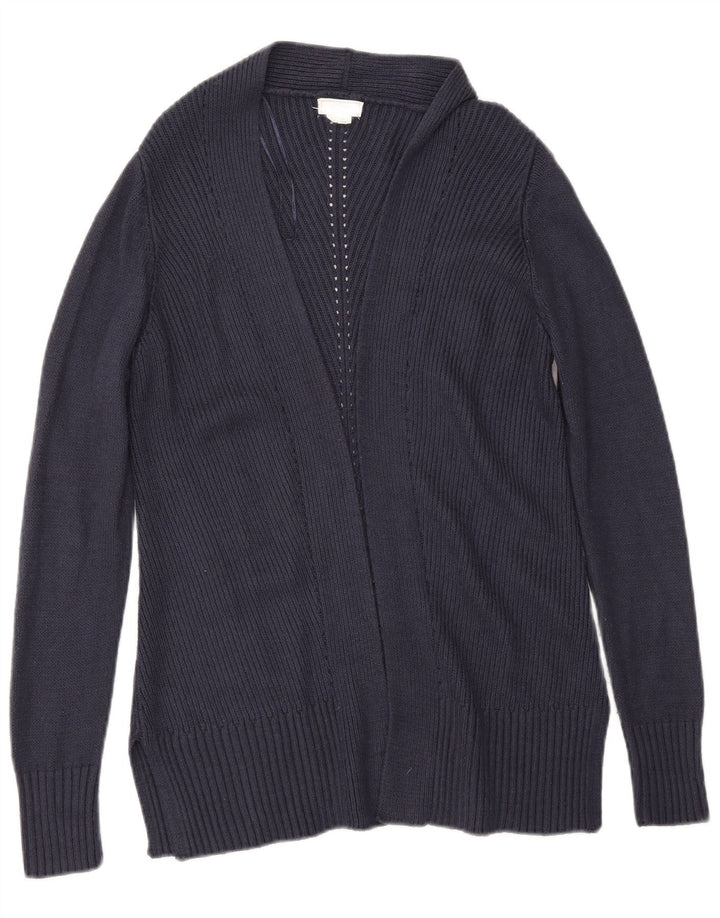 FAT FACE Womens Open Cardigan Sweater UK 8 Small Navy Blue Acryl