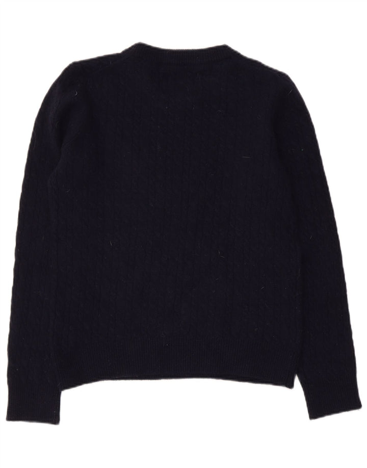 Jack Wills Dame Boat Neck Jumper Sweater UK 12 Medium Navy Blue