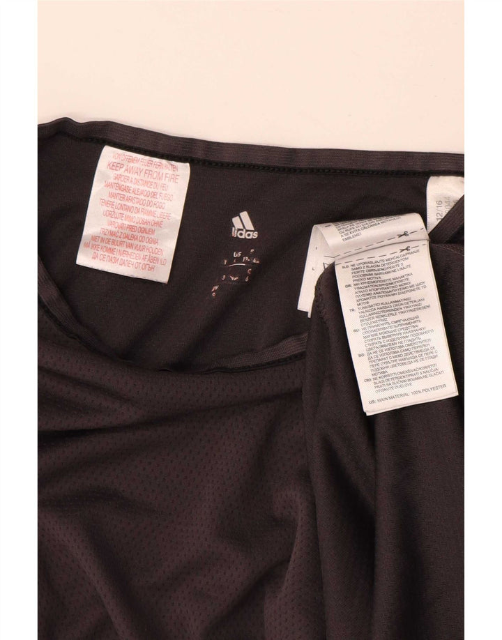 Adidas Dame Climacool T-Shirt Top UK 12 Medium Grå Polyester