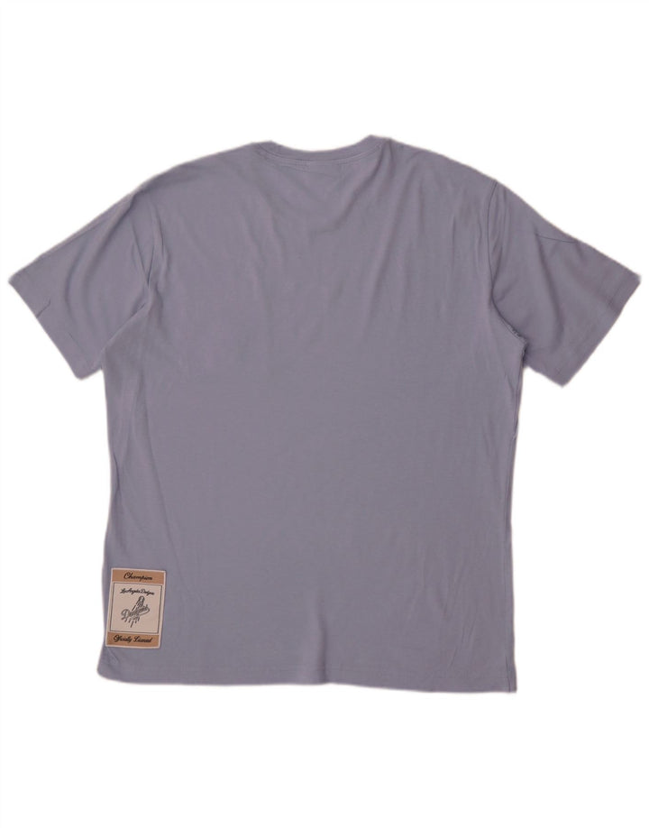 Champion Herre Los Angeles Dodgers T-Shirt Top Medium Blue