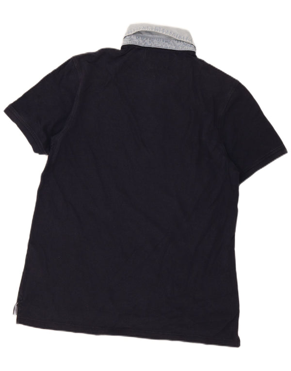 Tommy Hilfiger Herre Slim Fit Rugby Polo Shirt XL Marineblå Bomuld