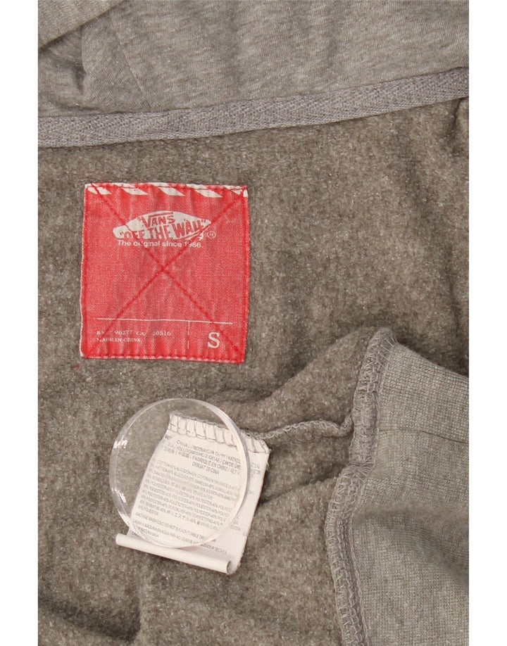 VANS Mens Zip Hoodie Sweater Small Grey Cotton Vintage Vans and Second-Hand Vans from Messina Hembry 
