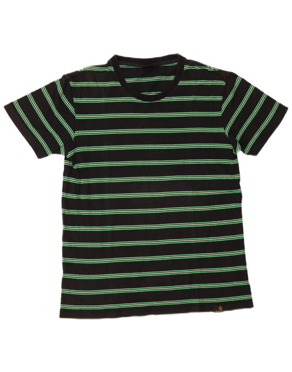Carhartt Herre T-Shirt Top Medium Sort Stribet Bomuld