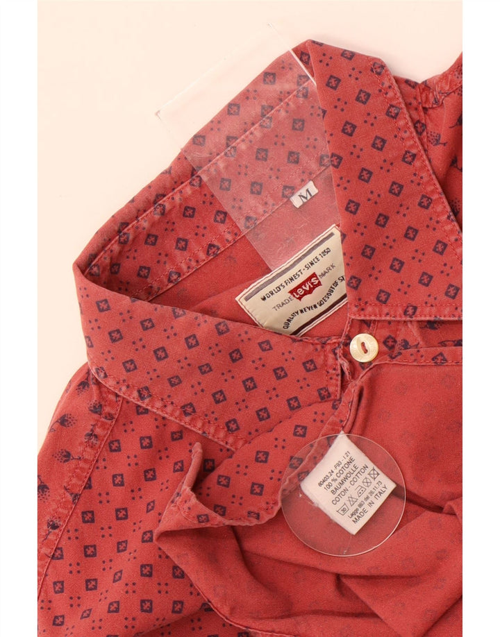 Levi's herreskjorte medium rød plettet bomuld