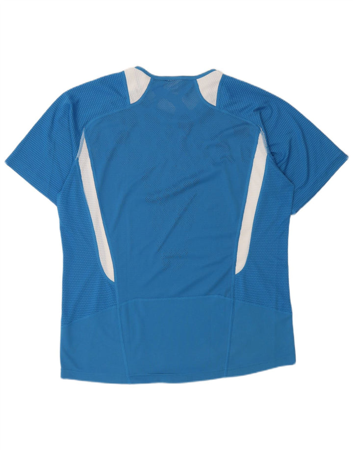 ADIDAS Herre Clima 365 T-Shirt Top Stor Blå Colourblock Polyester