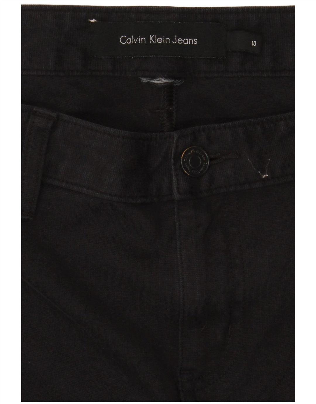 CALVIN KLEIN Lige fritidsbukser til kvinder US 10 Medium W30 L28 Sort