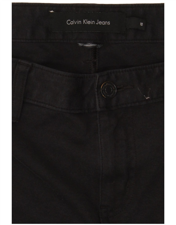 CALVIN KLEIN Lige fritidsbukser til kvinder US 10 Medium W30 L28 Sort