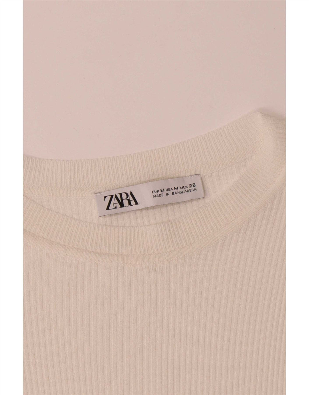 Zara Dametop Langærmet UK 12 Medium White